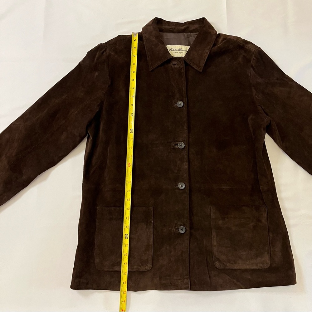 Eddie Bauer Jacket XL Suede and Leather Dark Brown - Picture 7 of 10
